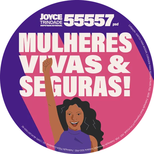 Figurinha: Mulheres vivas & seguras!